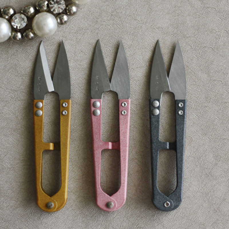 弹簧纱剪手工张小泉小剪刀剪线头家用u型小弹簧剪工业裁缝尖剪子