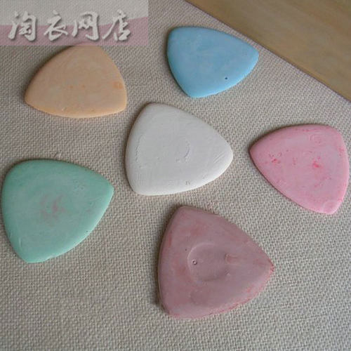 灵山牌彩色划粉片剪裁划线粉笔三角画粉1.2元4片易碎品请慎拍