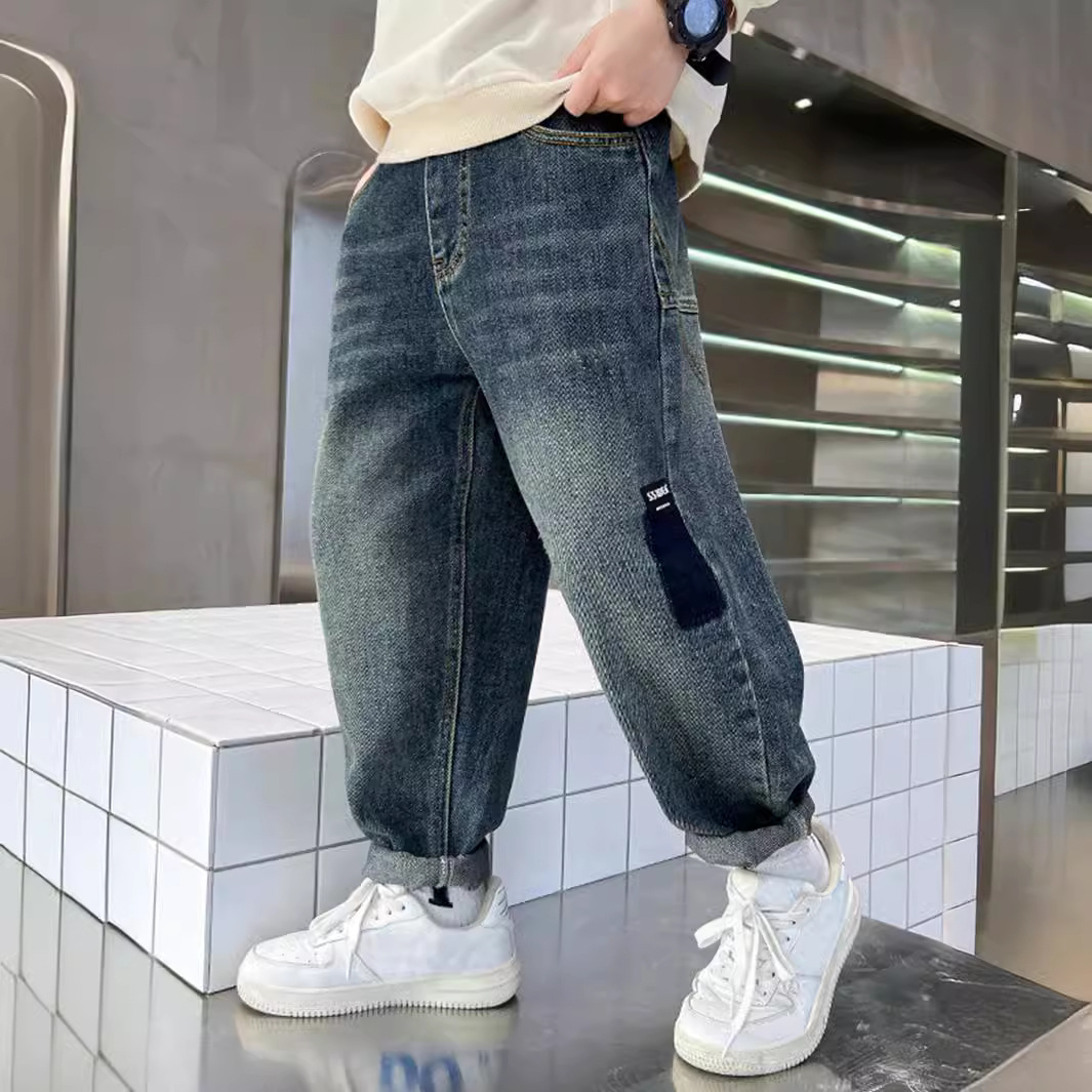 男童牛仔裤春秋新款中大童裤子