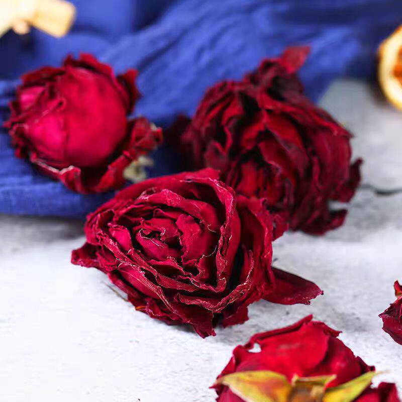 新鲜云南墨红玫瑰干花苞大朵整朵diy蛋糕烘培手工装饰拍摄道摆件