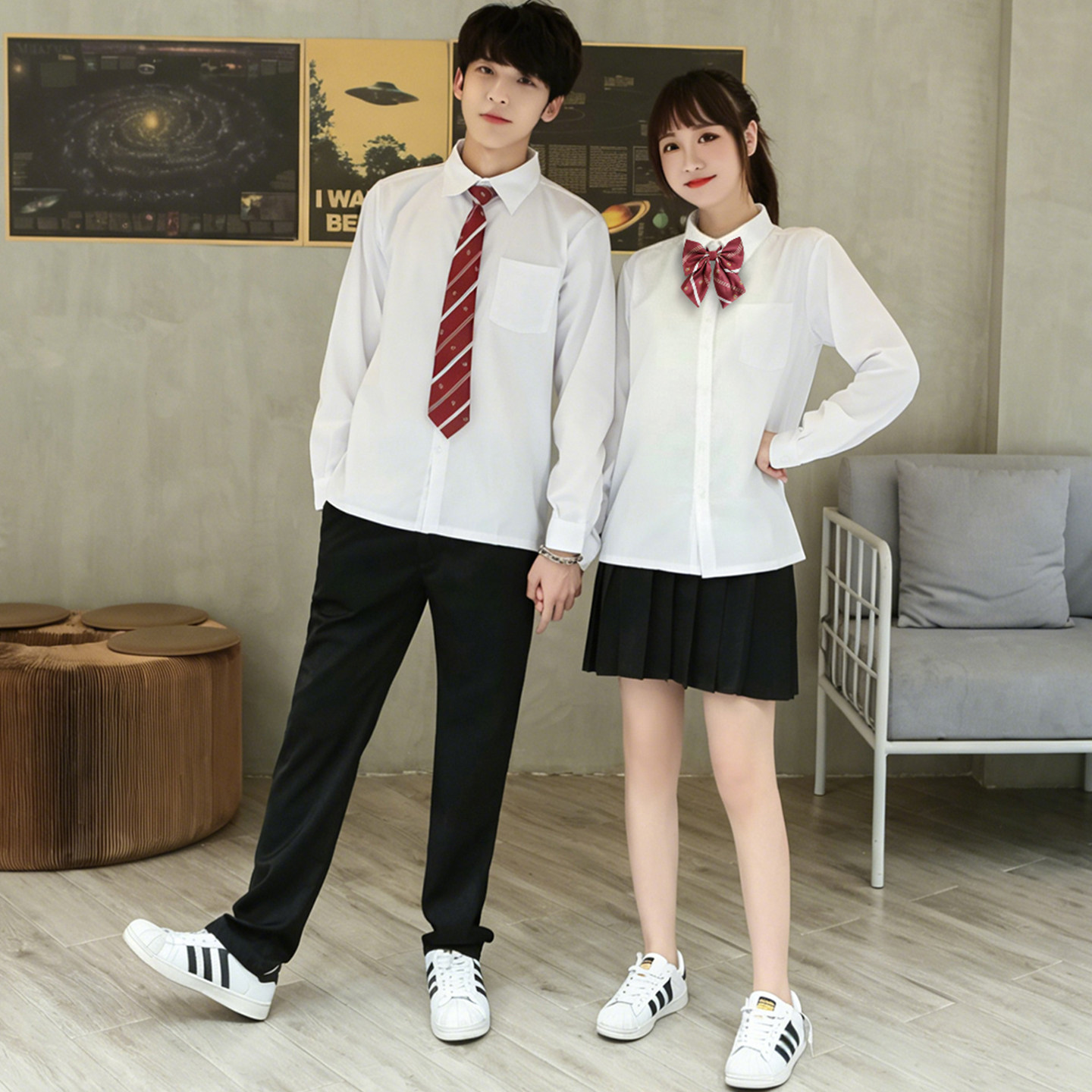 学院风班服合唱集体活动运动会初学生校服