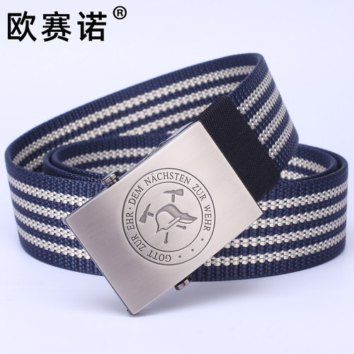 男士滚轴尼龙腰带锌合金休闲简约