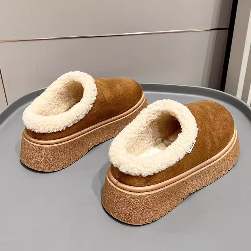 大码勃肯棉鞋41到43前掌加宽女鞋冬季加绒拖鞋加厚雪地靴平底鞋子