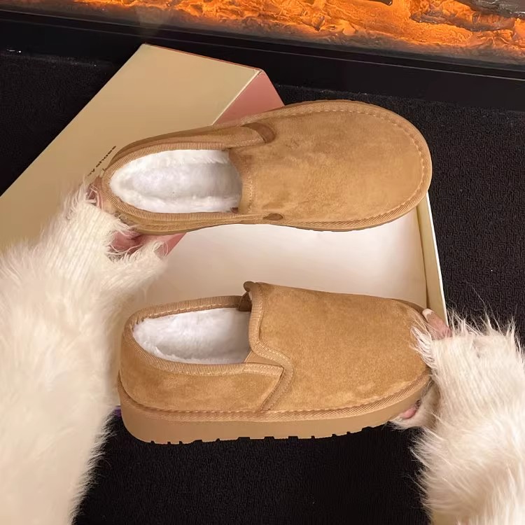 大码雪地靴41到43前掌加宽棉鞋加绒女鞋软底不累脚女款冬季雪地棉