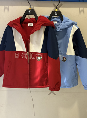 TDAFDC261101商场同款乔丹童装男童加绒外套2026新款小童摇粒风衣