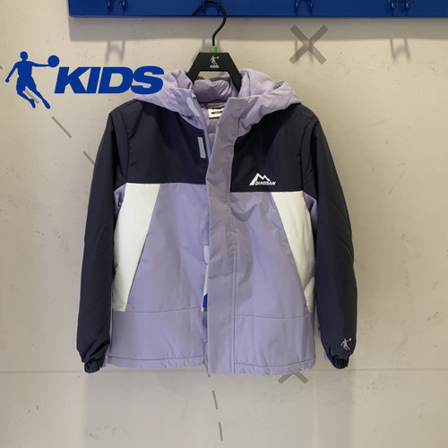 乔丹女童羽绒服防风三合一风衣