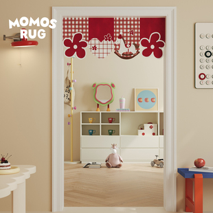 歌剧木马小门帘吊旗马年红色新年喜庆跟违规卧室客厅装饰简约短帘