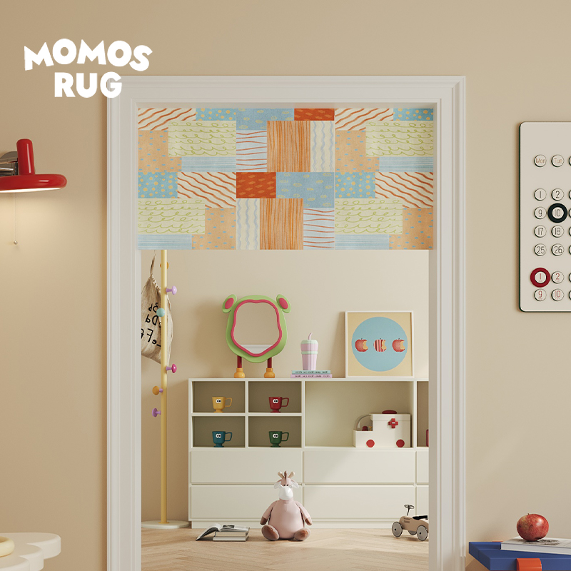 夏日艺术小门帘吊旗卧室客厅装饰简约短帘遮挡帘隔断门横挂布半帘