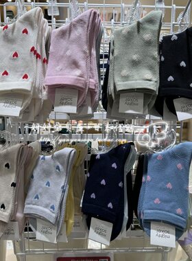 现货 日本靴下屋Tabio桃心网眼袜子女春夏透气甜美可爱女袜百搭in