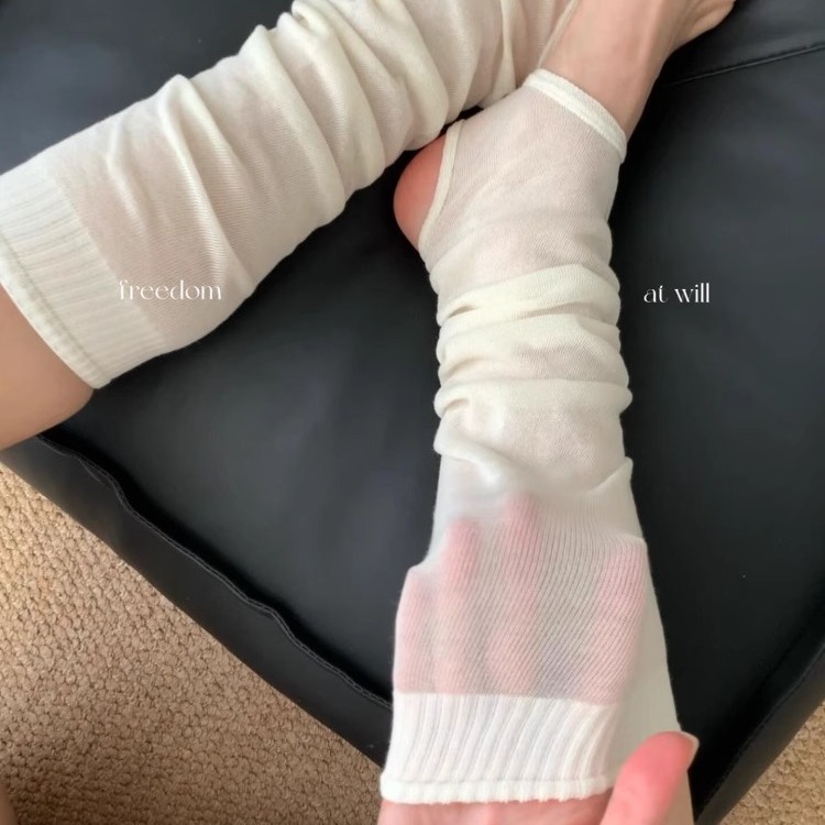 袜套女夏季薄款Miu系中筒袜透气