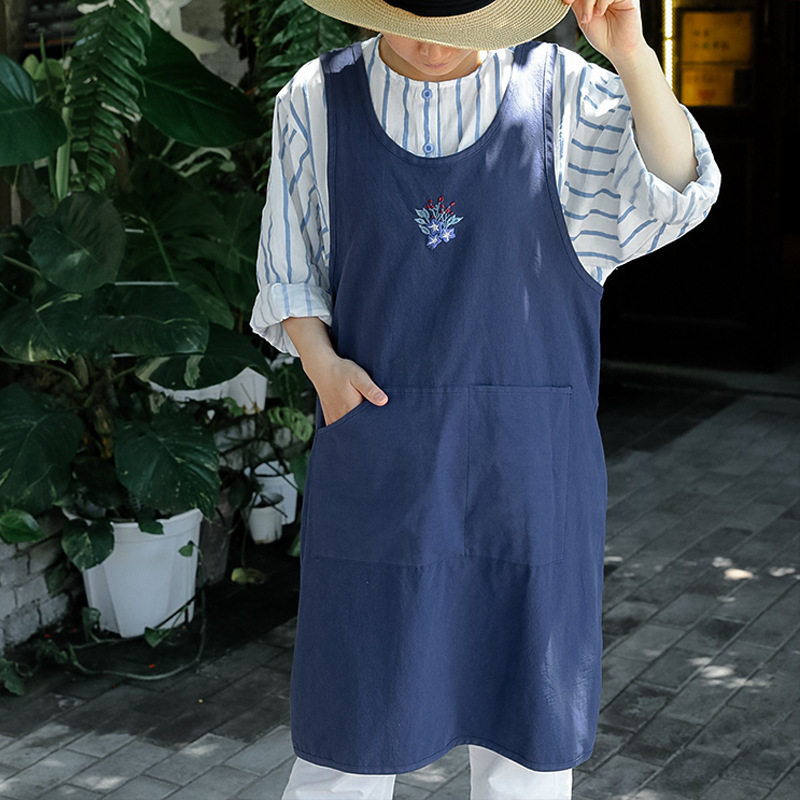 亚马逊日韩围裙2025新款女夏季薄款透气纯棉耐磨厨房家务防污围腰,家庭/个人清洁工具,围裙套装,淘宝优惠券,粉丝福利购,淘宝优惠卷