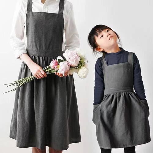 可印LOGO亲子儿童文艺围裙幼儿园