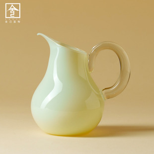 高端冰玉手工公道杯家用耐高温茶海高硼硅分茶器茶具匀杯茶道零配