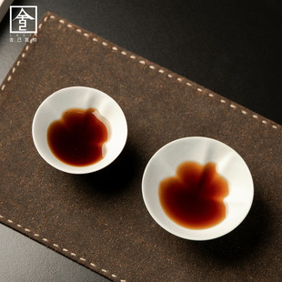 主人杯葫芦底新款茶杯手工洒金斗笠杯家用陶瓷创意福禄喝茶杯茶具