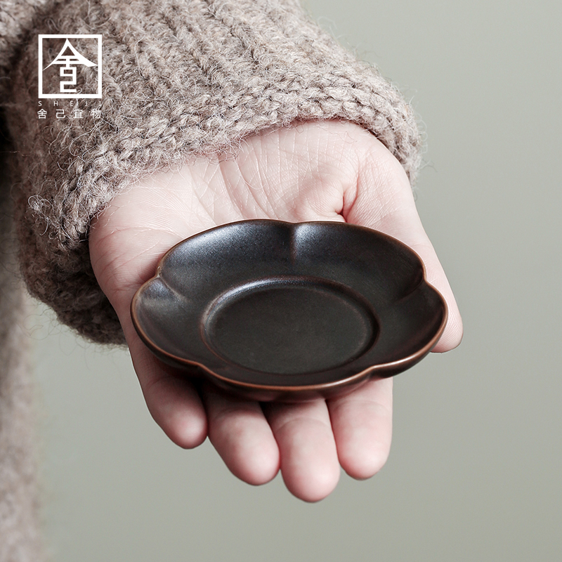 铁黑金花型杯垫茶具舍己宜物