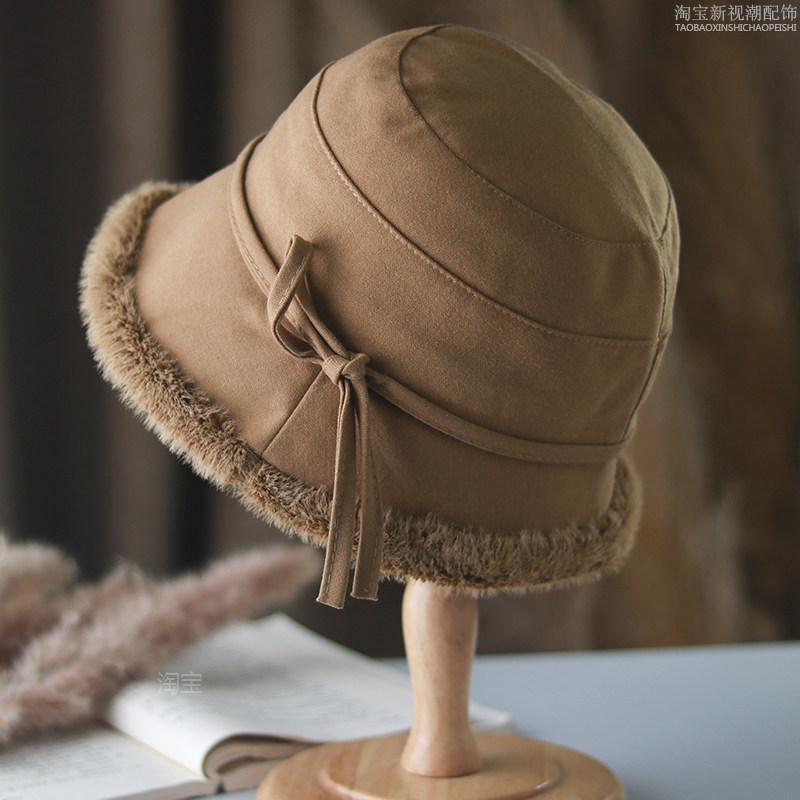 复古渔夫帽女秋冬新款加厚户外保暖帽素颜百搭赫本风显脸小盆帽女,服饰配件/皮带/帽子/围巾,帽子,淘宝优惠券,粉丝福利购,淘宝优惠卷