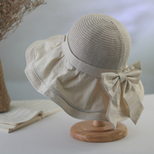 防晒遮阳帽女夏季 新款 百搭女士优雅透气太阳帽盆帽渔夫帽防紫外线