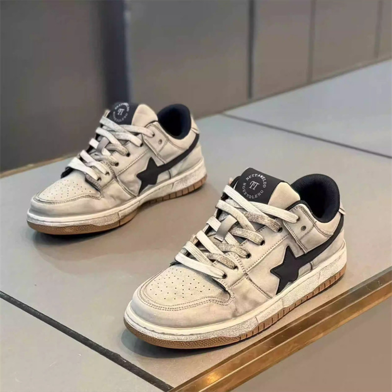 潮牌真皮透气阿甘鞋男2025秋季新款高级感软底防滑百搭运动休闲鞋