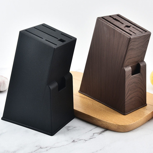 木纹刀架家用刀座菜刀收纳架多功能置物架塑料刀架刀具架厨房用品