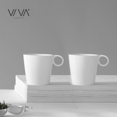 陶瓷茶杯丹麦viva系列温馨2件套