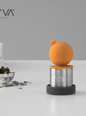 丹麦VIVA分享系列不锈钢硅胶浮动滤茶器泡茶器创意可爱茶漏茶滤器