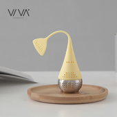 丹麦VIVA分享系列不锈钢硅胶蛋形滤茶器泡茶器可爱创意茶滤器茶漏