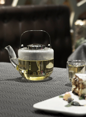 丹麦VIVA小熊耐高温玻璃泡茶壶过滤家用透明耐热北欧茶具套装大小