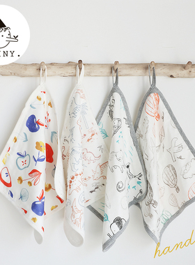 Griny格里尼婴儿小方巾新生儿竹棉纱布洗脸手帕宝宝口水巾喂奶巾