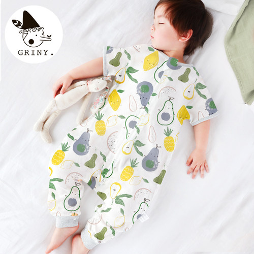 griny婴儿纱布睡袋竹棉夏季