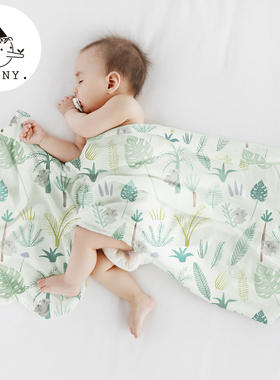 Griny婴儿纱布被子夏季薄款新生儿用品襁褓包巾初生抱被宝宝盖毯