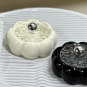 轻奢陶瓷烟灰缸带盖子防飞灰家用客厅办公室烟缸创意高端大气上档