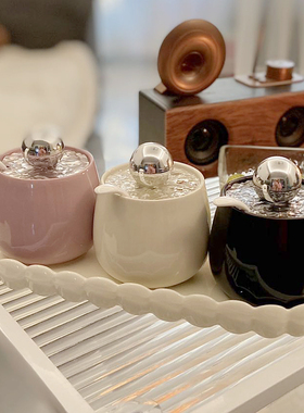 奶油风调味罐套装陶瓷高颜值厨房家用调料盒盐佐料收纳盒调味料罐