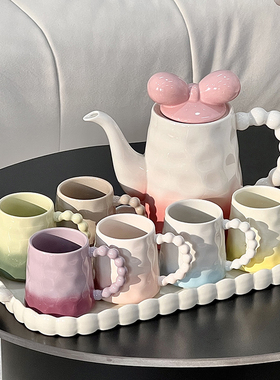 高颜值喝水杯套装家用客厅陶瓷水具茶壶杯子冷水壶茶具乔迁送礼盒