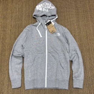 北面TNF日版Rearview Full Zip Hoodie 刺绣logo薄绒连帽拉链卫衣