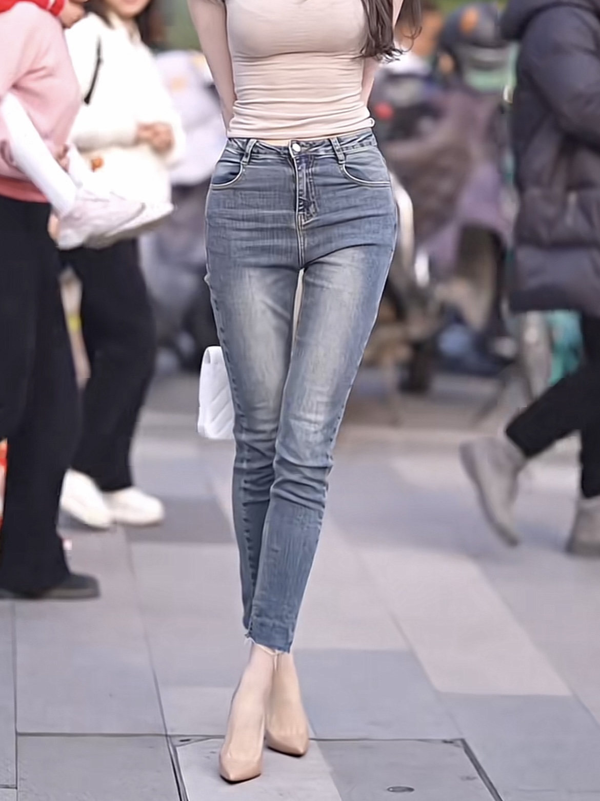 高腰显瘦小脚牛仔裤女夏季新款时尚百搭修身弹力九分铅笔裤子2025