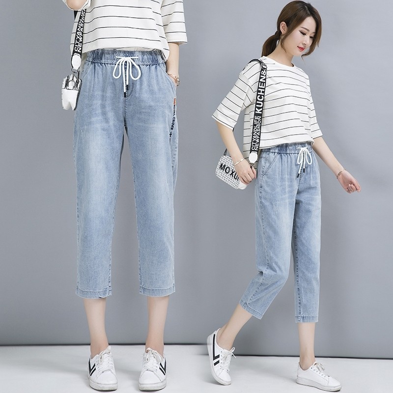 以纯官方网店铺a21旗舰店ulzzang裤子女直筒网红老爹裤超火七分裤