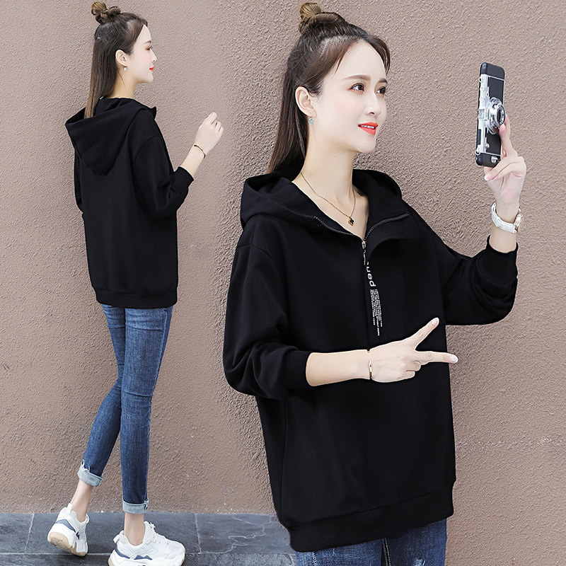 以纯官方旗舰店官网慵懒风宽松连帽卫衣女2020初秋新款休闲薄外套