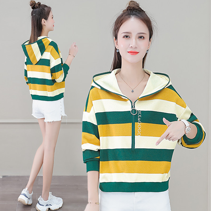 带帽卫衣女2020秋装新款高腰薄款外套短款以纯官方旗舰店官网店铺