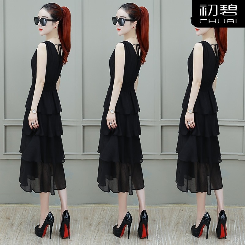 爱依服旗舰店雪纺蛋糕裙子女装夏天2020年新款收腰显瘦气质时尚流