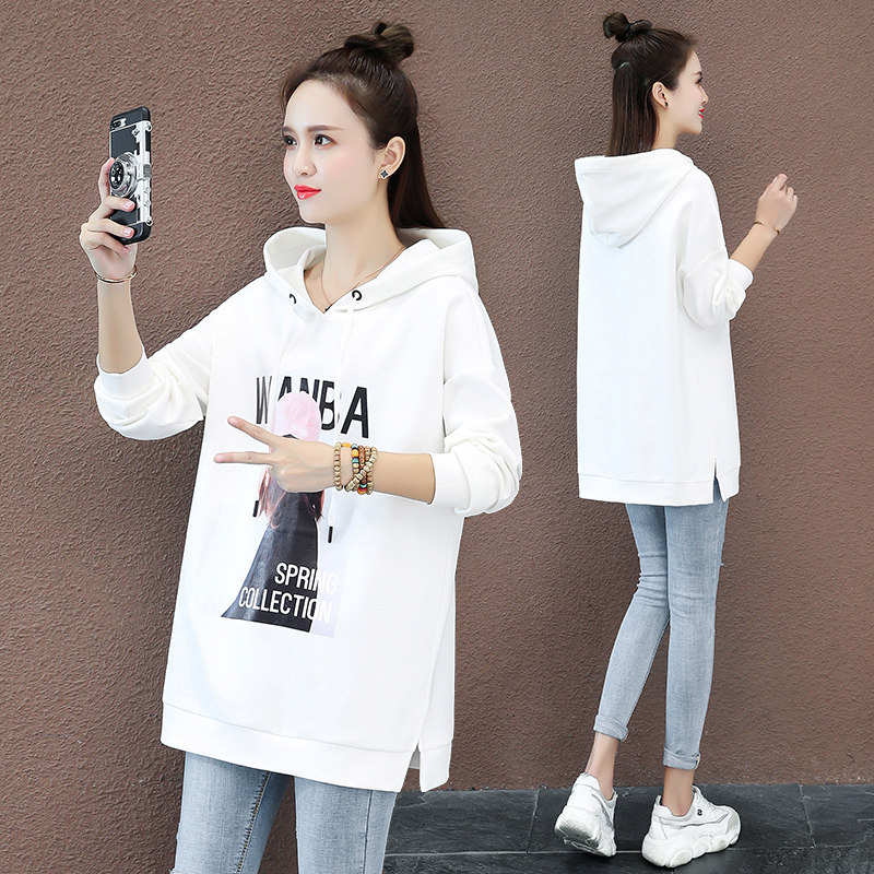 高端韩版连帽长袖卫衣女2020早秋新款大版宽松外套以纯官方旗舰店