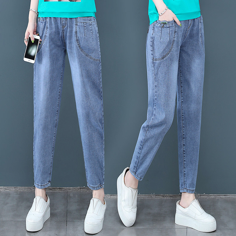 泫雅牛仔裤春秋女裤2020新款百搭显瘦老爹裤薄款九分裤小脚裤以纯
