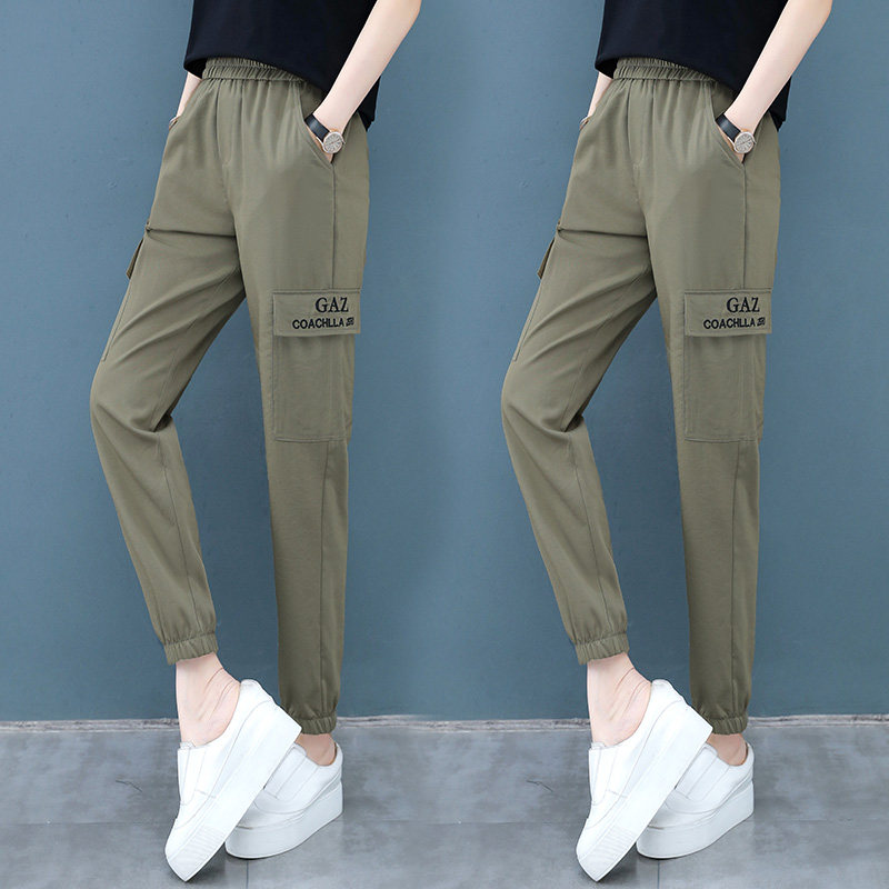 复古工装裤女日系bf风2020春季束脚裤军休闲裤以纯官方旗舰店官网