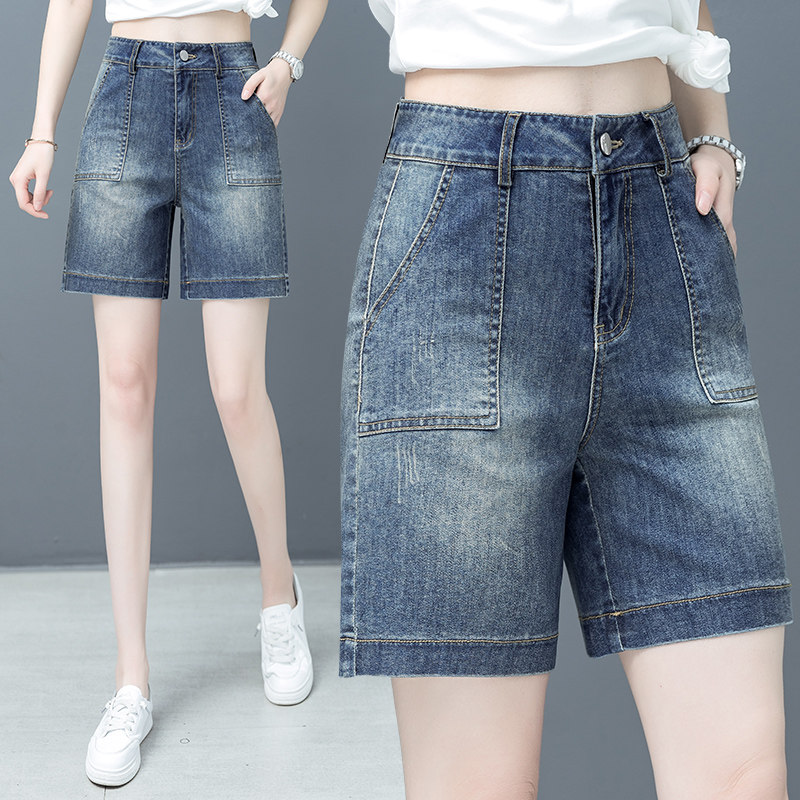 冰氧吧天丝牛仔裤五分裤女2020年夏装新款韩版超薄高腰直筒裤以纯