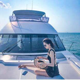 青岛游艇出海奥帆包船出租赁栈桥海岛度假观光旅游夜游灯光秀海钓