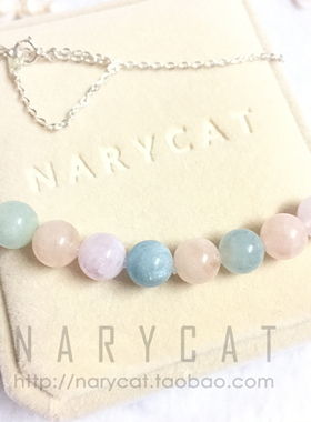 narycat摩根石遮疤痕微笑短项链