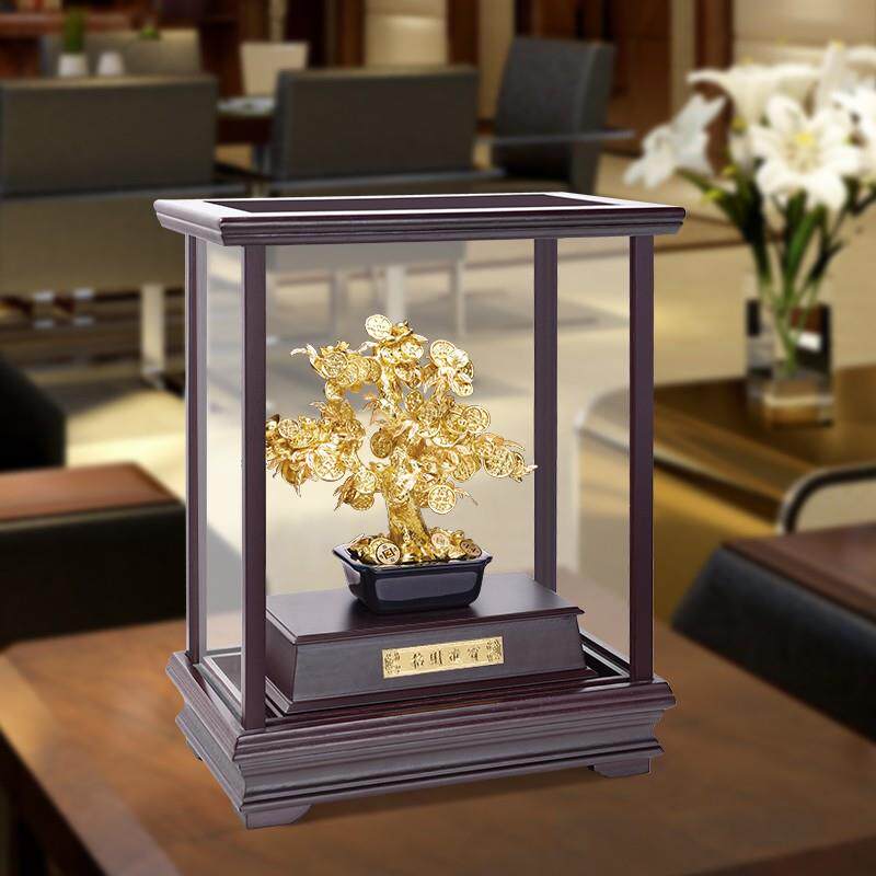 开业礼物金箔工艺品招财进宝公司办公室摆件发财树搬家乔迁新居礼