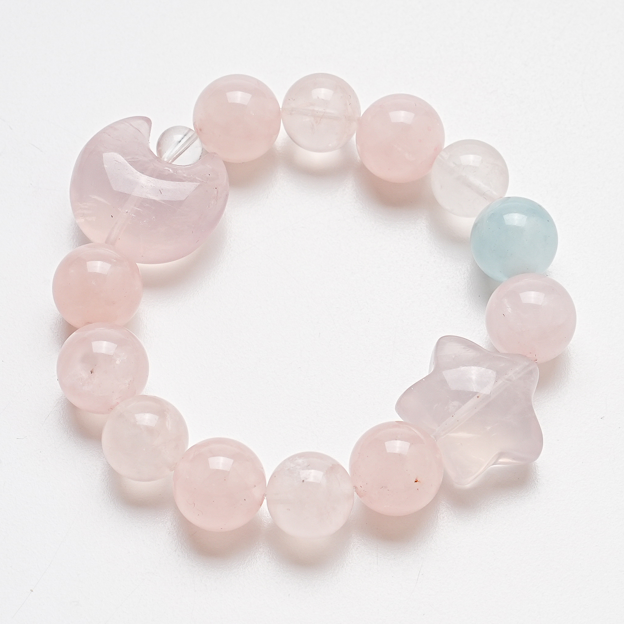【顾屿南歌】天然水晶冰粉海蓝宝手串女生显手链送女朋友礼物