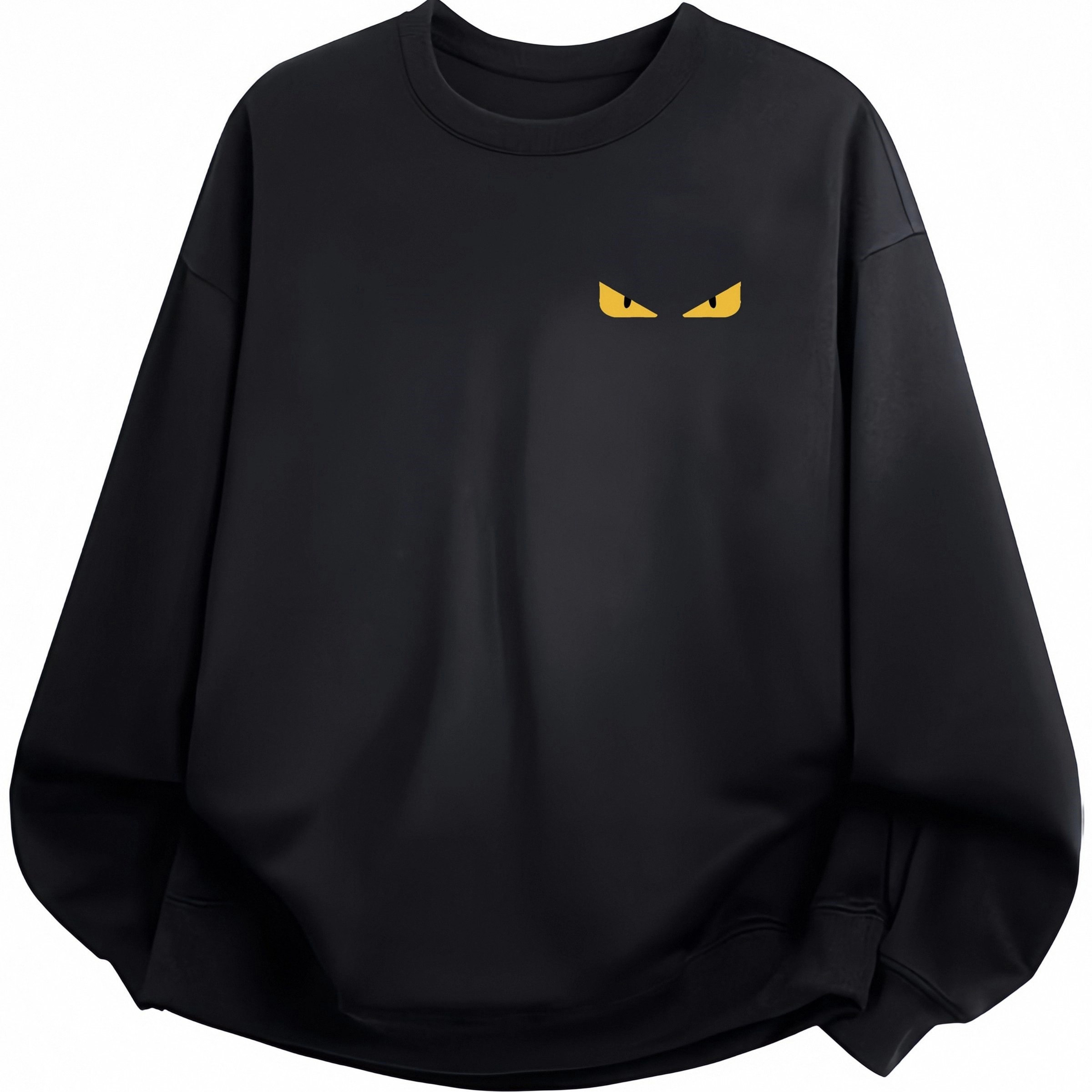 一折专区 2025年秋冬季新款恶魔眼圆领宽松时尚印花百搭休闲上衣