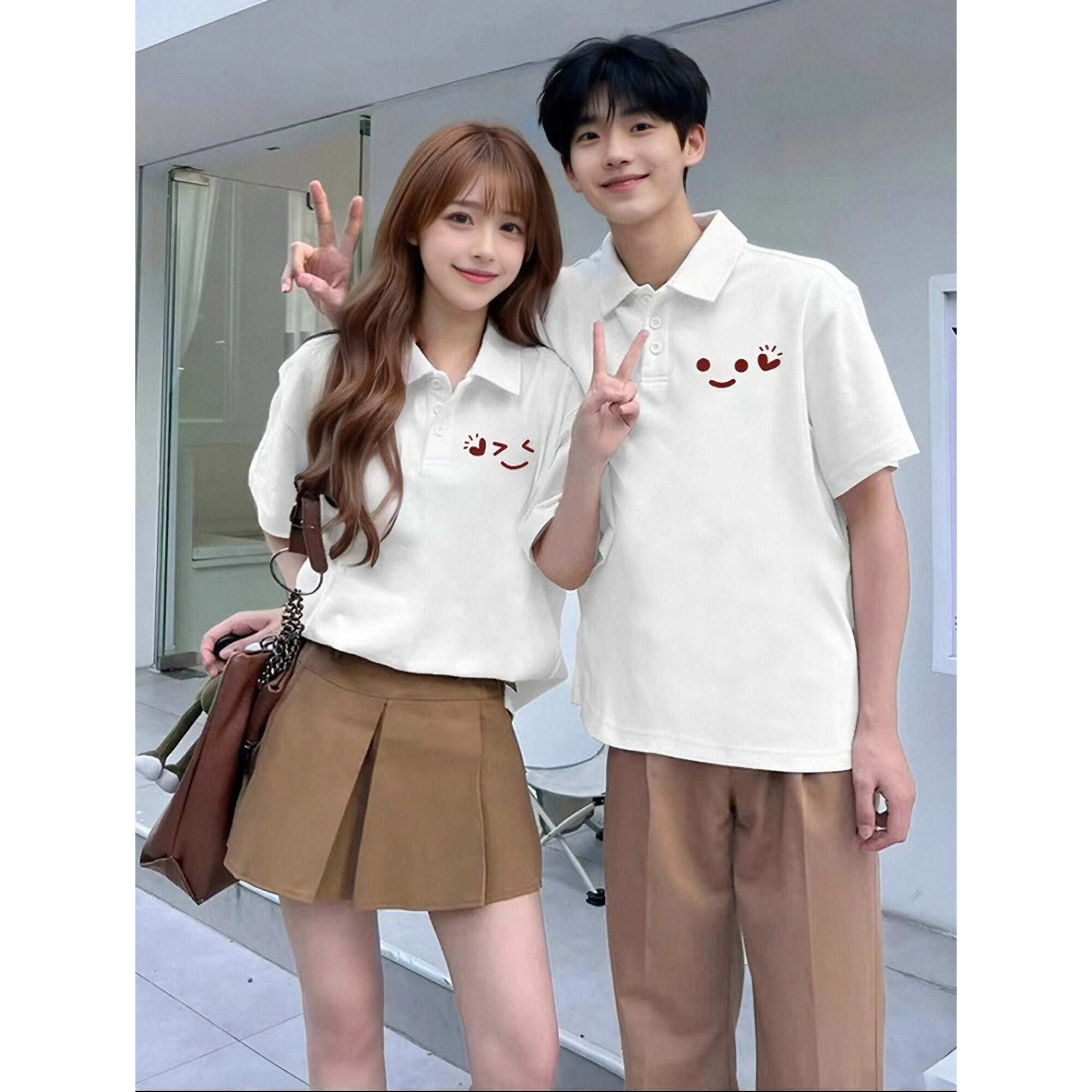 2026情侣装夏季装polo衫翻领短袖t恤小众设计感潮牌新款上衣,女装/女士精品,POLO衫,淘宝优惠券,粉丝福利购,淘宝优惠卷