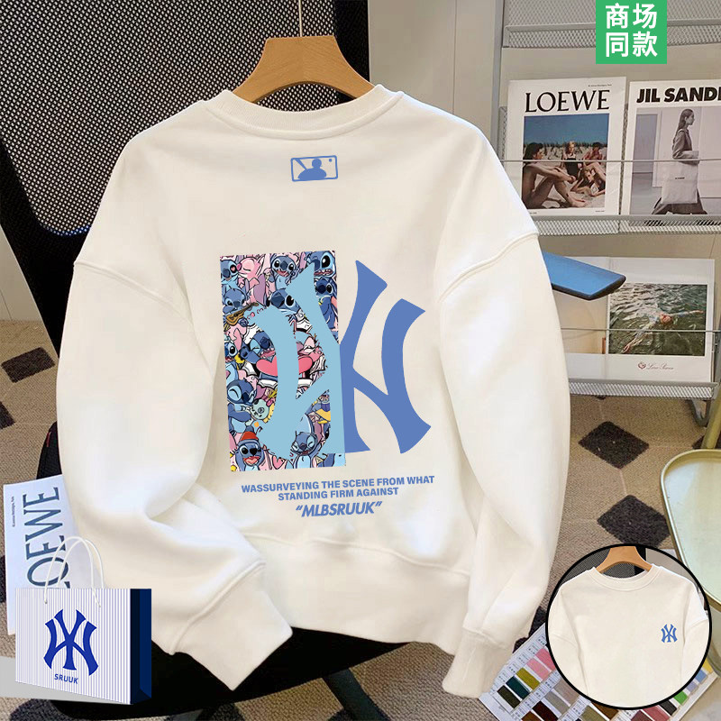 【臻选优品】史迪仔联名卫衣男女春秋季新款潮牌圆领长袖t恤上衣